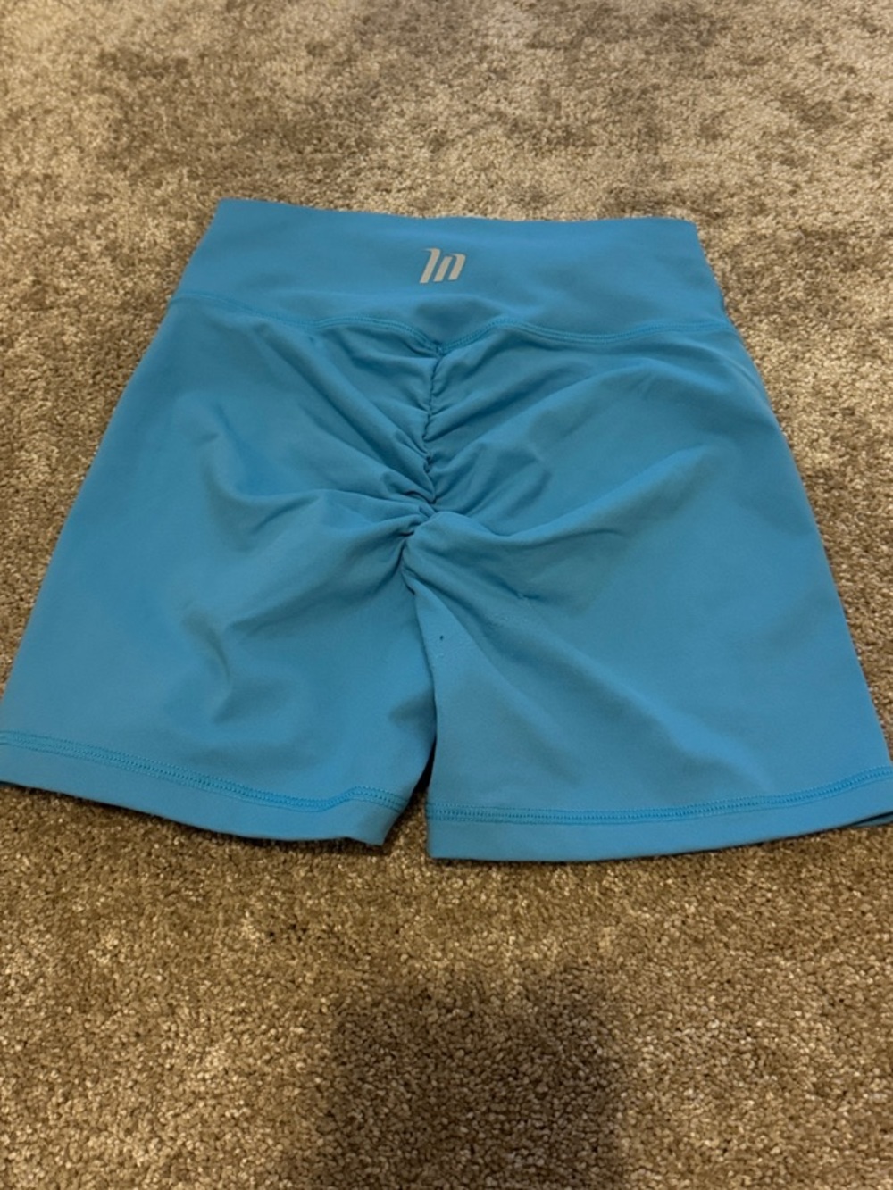 Active Scrunch High-Waist Shorts - Blue